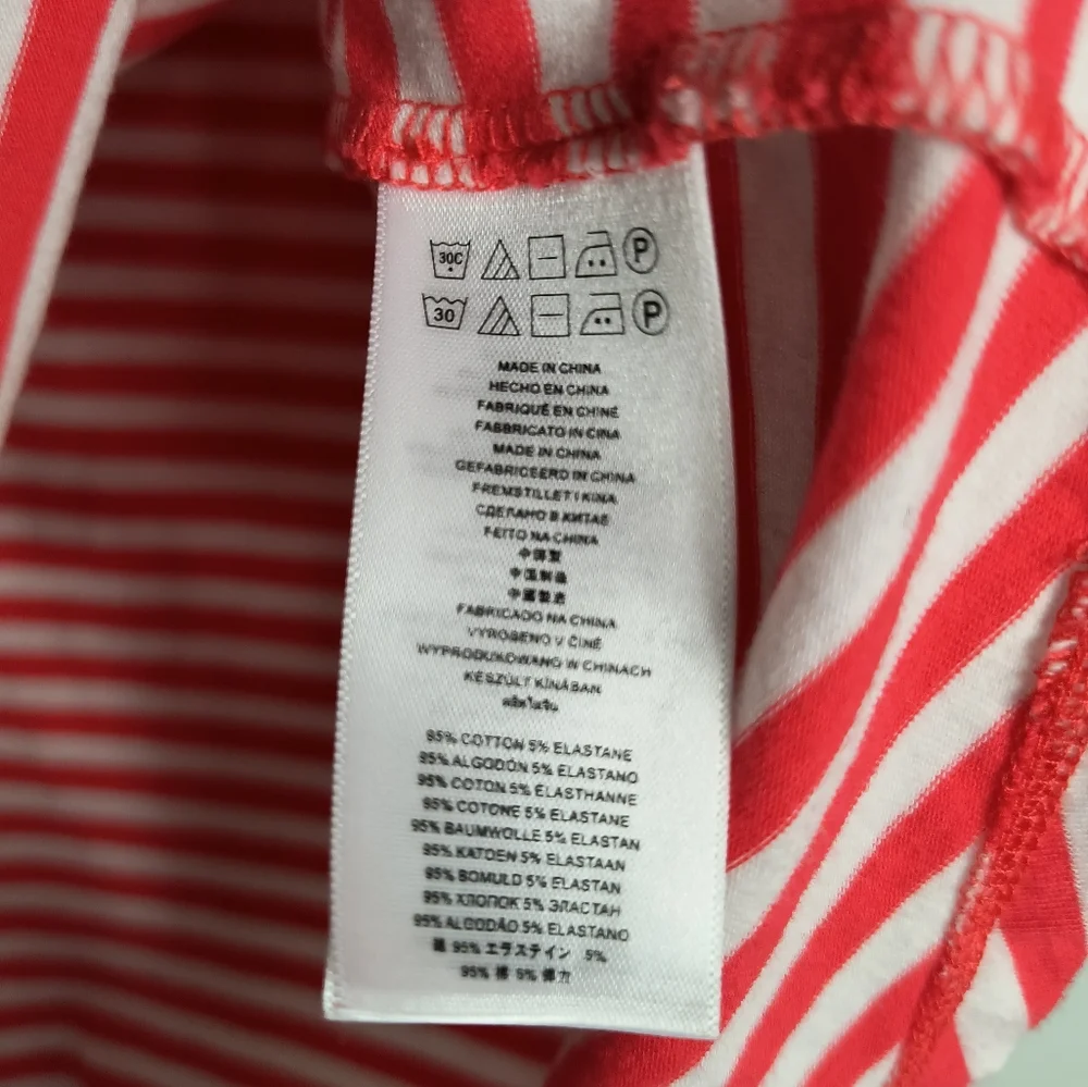 Michael Kors XL Red Stripe Knit T-Shirt Top Short Sleeve
